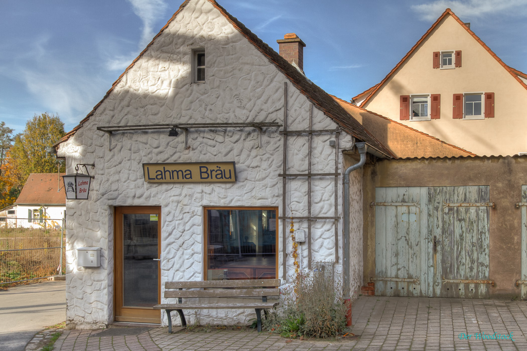 Brauhaus der Hobbybrauer. Lahma = Lehm. Langenzenn hatte einst vier grosse Ziegeleien, von denen noch zwei in Betrieb sind.